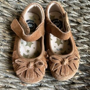 Livie & Luca Tan Kids Dress Shoes with Bow